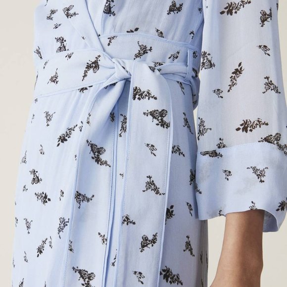 GANNI Floral-print georgette midi wrap dress - Picture 5 of 6